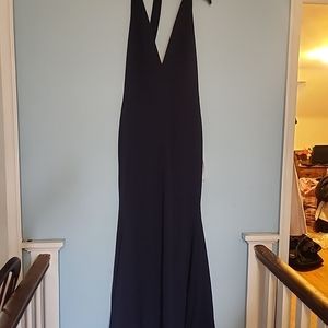 Navy halter dress formal